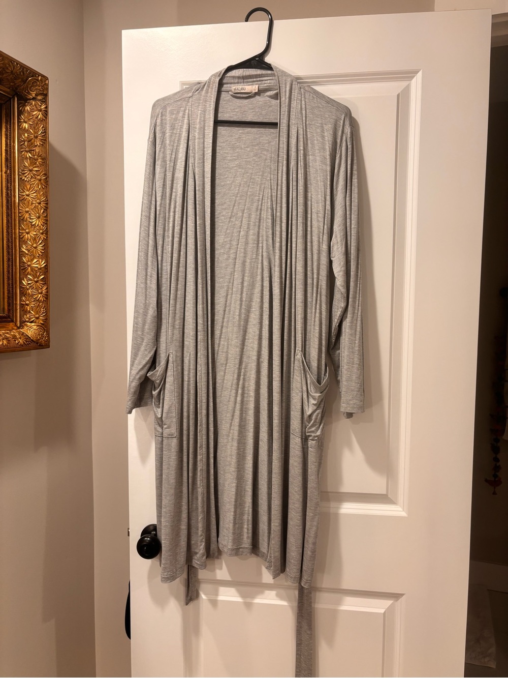 Barefoot Dreams Light Grey Draped Open-Front Robe